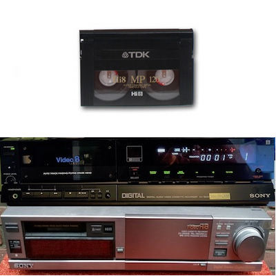 Matériel Sony utilisé pour lire Video8 Hi8 et Digital8